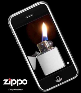 Virtual Zippo Lighter iPhone
