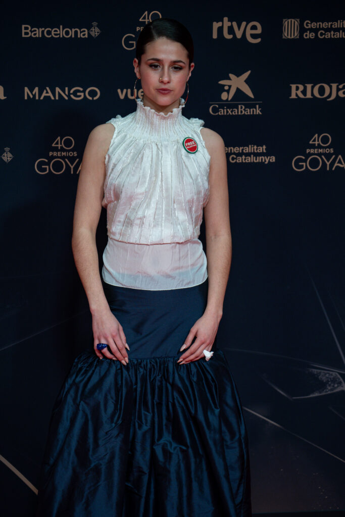 Elvira Lara en la alfombra roja de los Premios Goya 2026