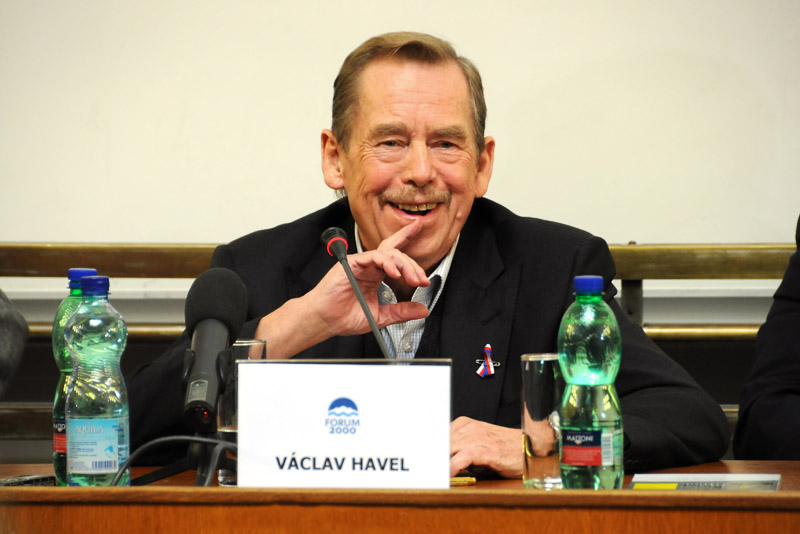 Václav Havel durante un discurso en 2009