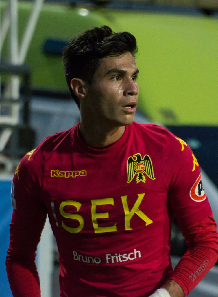 Pablo Galdames durante un partido en 2018