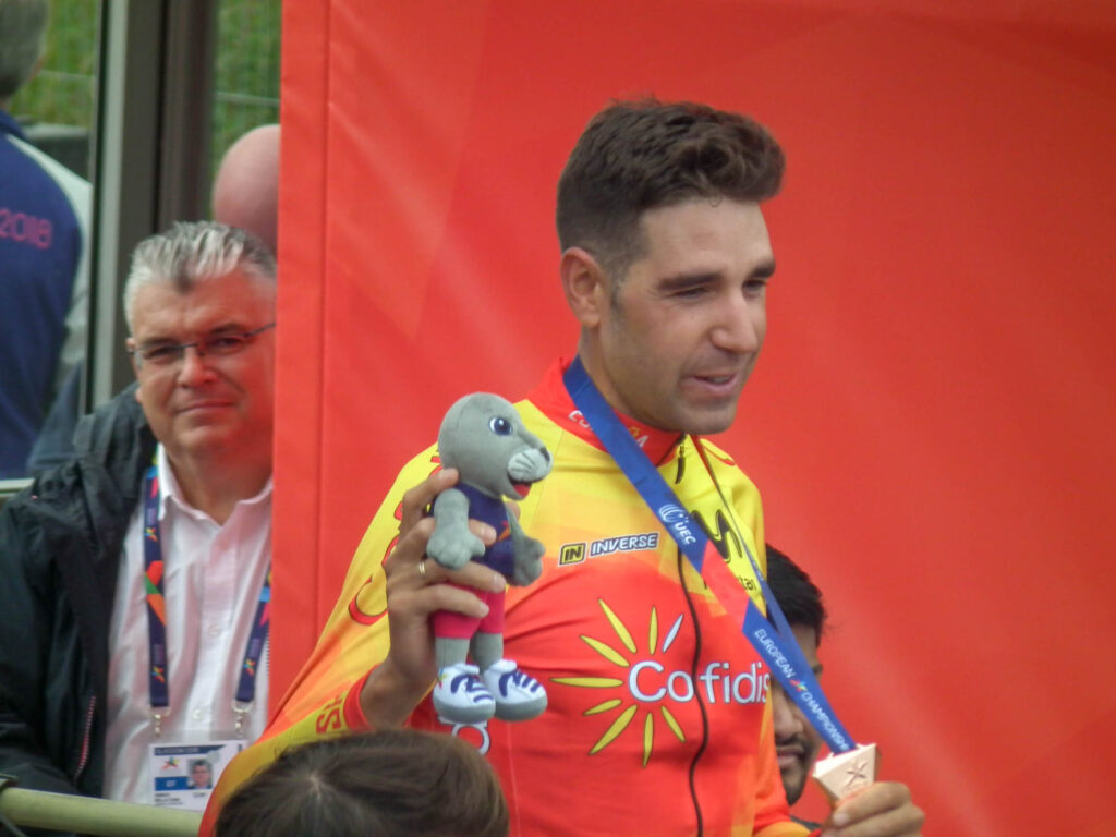 David Valero, ciclista de montaña español, en el Europeo de BTT 2018